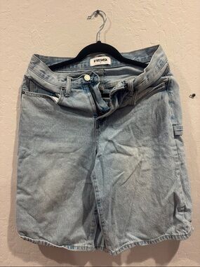 RSQ Light Blue High-Rise Denim Shorts